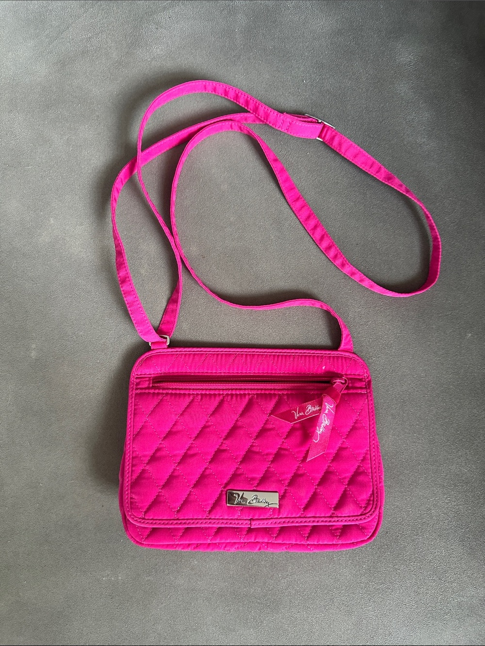 Vera Bradley Bright Pink Quilted Crossbody Bag